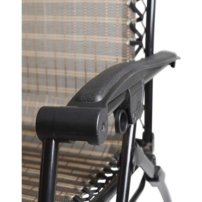 Reposera Gravedad Cero Exahome Premium Con Almohada Beige