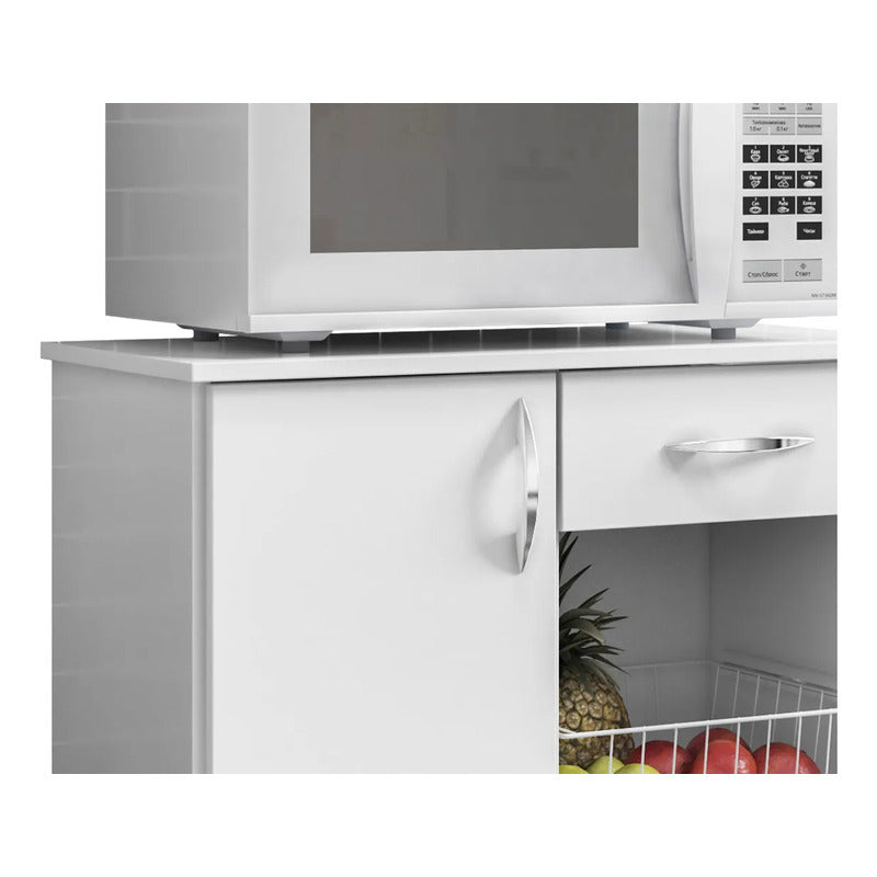 Mueble Frutero Organizador Cocina Porta Microondas Exahome Blanco