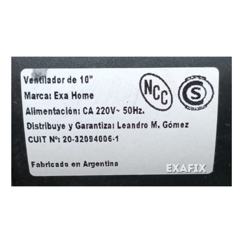 Repuesto Motor Ventilador 3 En 1 10' 65w Turbo Exahome