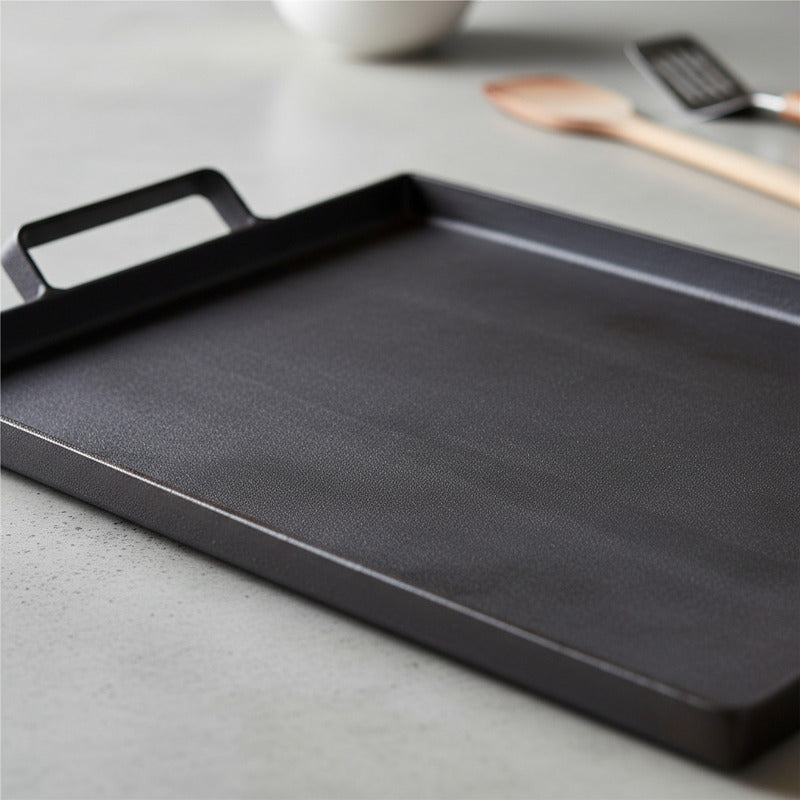 Plancha Bifera 2 Hornallas  Exahome Cocina Parrilla Plancha Negro