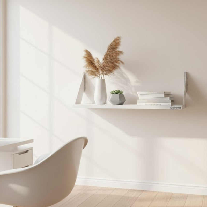 Estantes Repisa Con Ménsula 40x20x18mm Exahome Hogar Oficina Blanco