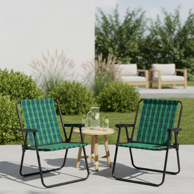 Silla Reposera Alta Exahome Plegable Portátil Playa Jardín