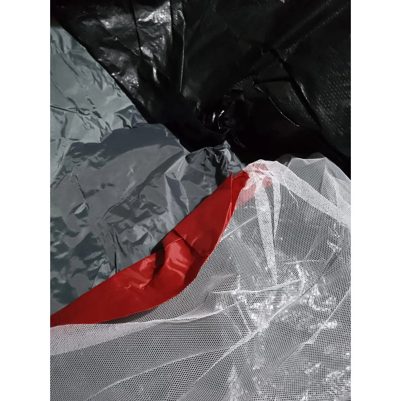 Carpa Canadiense Alpes 4 Personas Impermeable 800mm Camping Rojo/gris