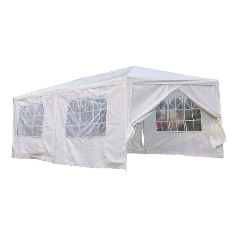Gazebo Exahome 6x3 Pared Ventana + Puerta Impermeable Evento Blanco