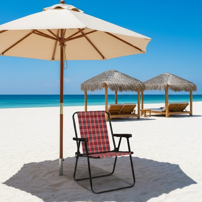 Silla Reposera Alta Exahome Plegable Portátil Playa Jardín