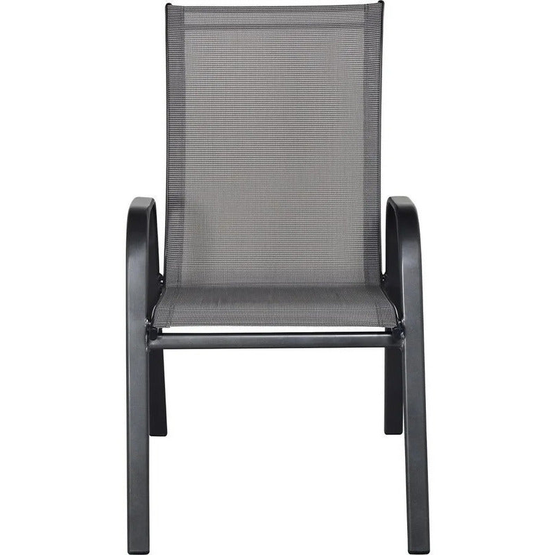 Silla Jardín Patio Interior Exterior Reposera Sling Apilable Gris