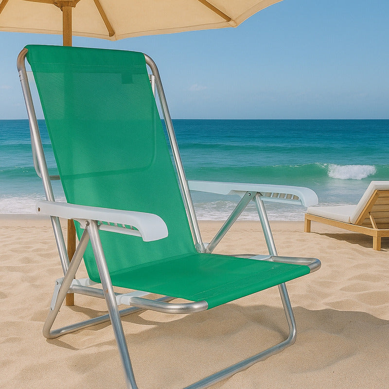 Silla Reposera Aluminio Sannet 8 Posiciones Playa Jardin