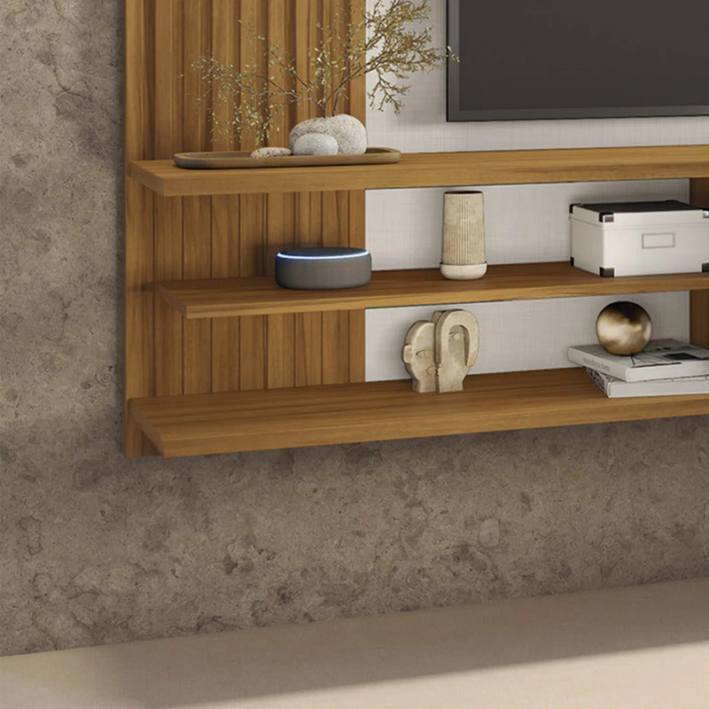 Rack Tv Panel Nordico Exahome Exclusivo Mueble Televisión Blanco