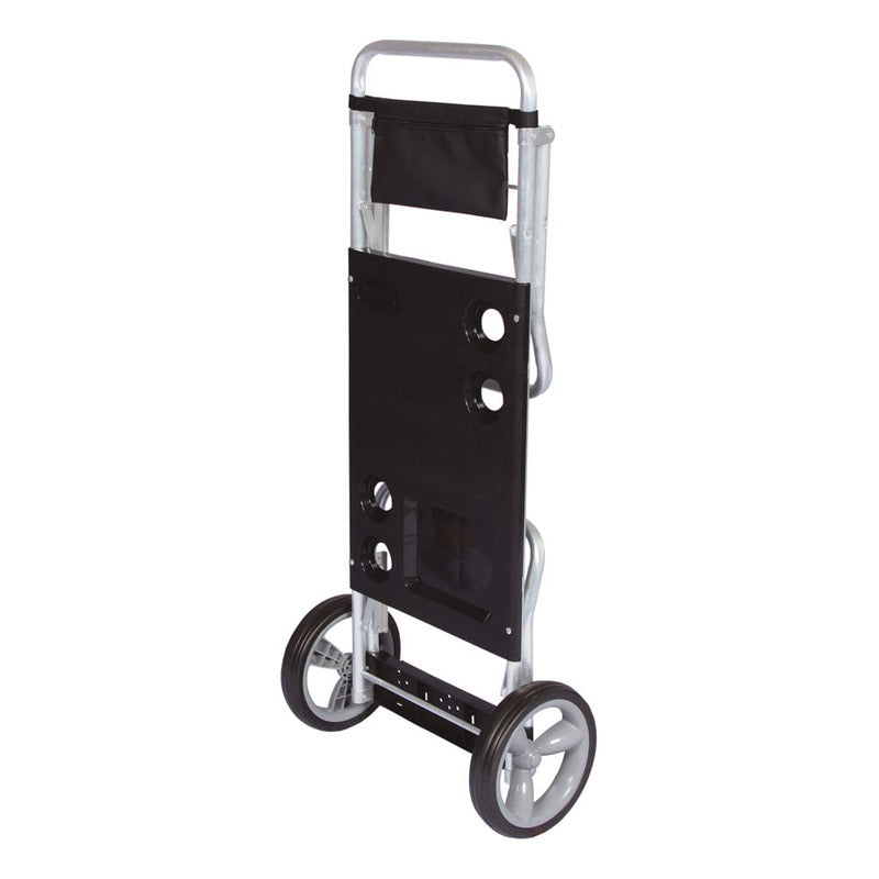Carro Carrito Playero Mesa Porta Sillas De Aluminio Ultra Liv Color Negro