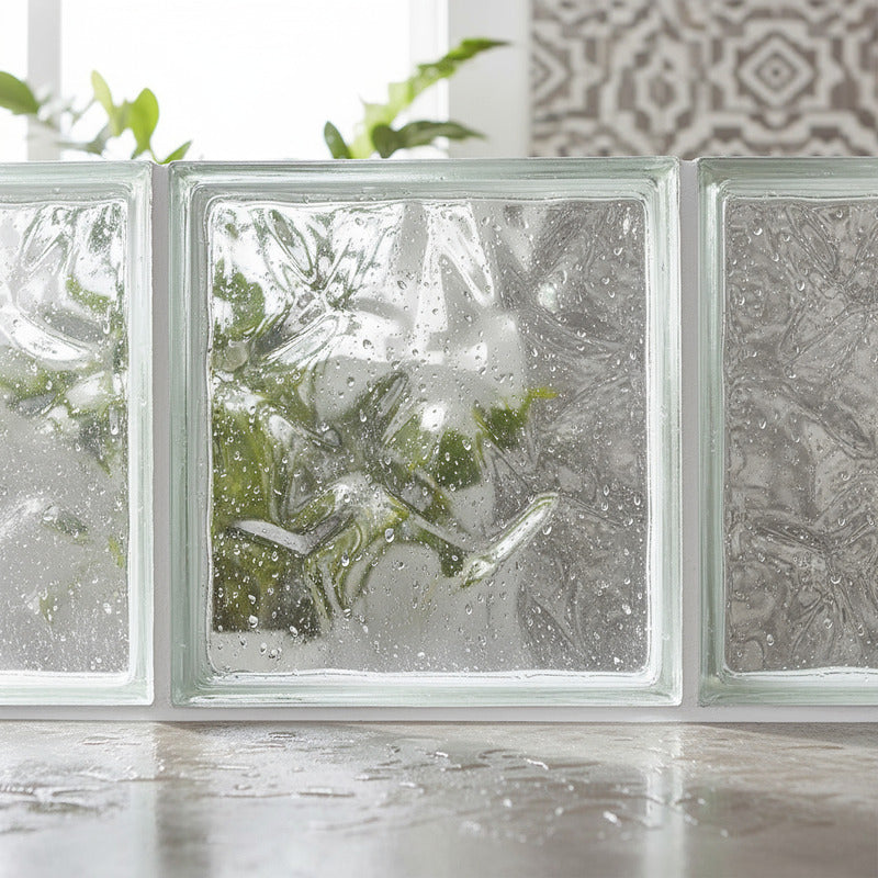 6 Ladrillos De Vidrio Bloque Elegante Diseño Construccion Transparente