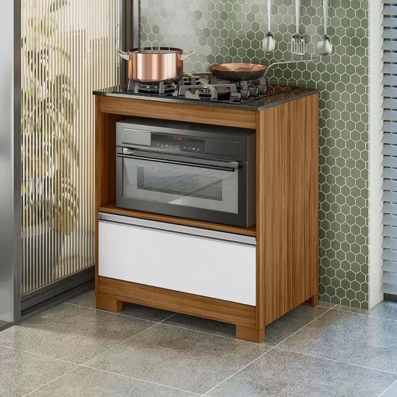 Bajo Mesada De Cocina Exahome Exclusivo Premium Para Anafe Roble