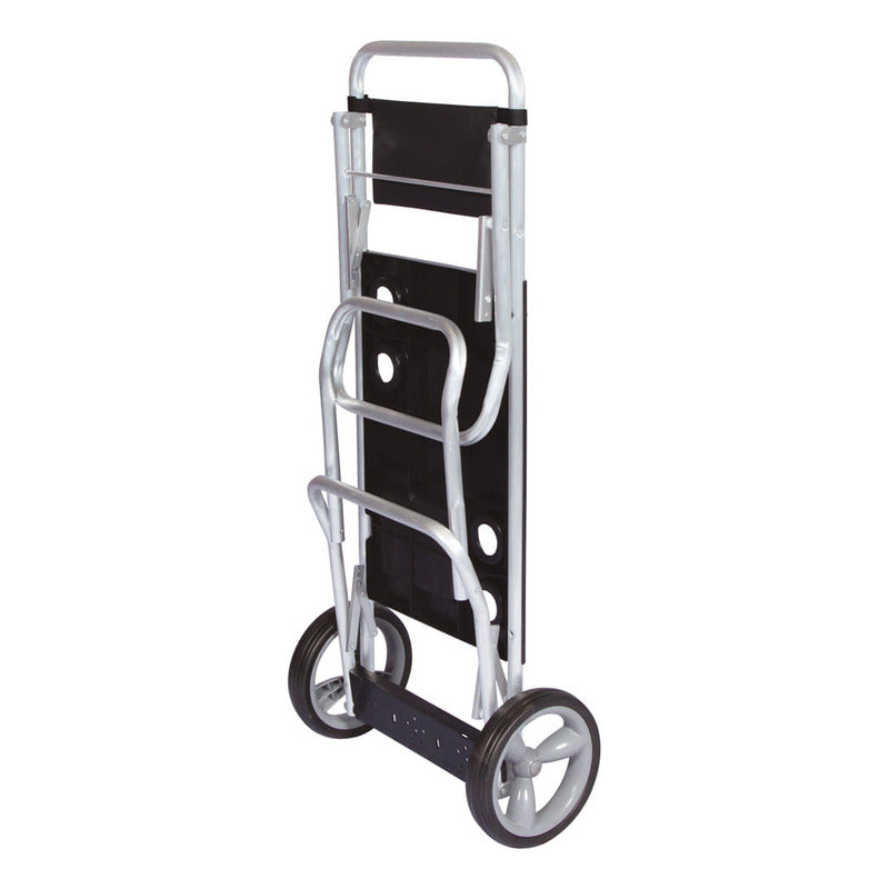 Carro Carrito Playero Mesa Porta Sillas Aluminio + Extension Color Negro