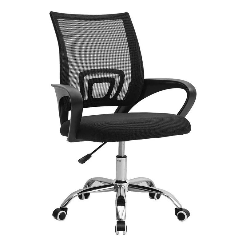 Silla Gerencial Ehs4201 Ergonómica Premium Negra Exahome Negro Malla Tela Mesh Respirable.