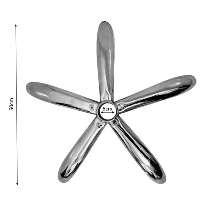 Estrella Acero Cromada P/ Sillas Y Sillones De Oficina Cromado