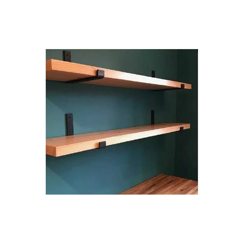Ménsula Exahome 30cm Negro 6 Unidades 3mm Espesor Acero