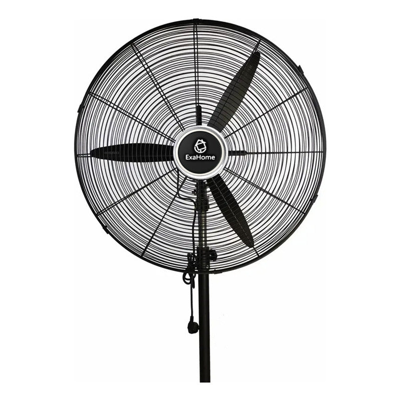 Ventilador Exahome Industrial 26 Pulgadas Pie Pared - 75 Cm - Negro - Gris - Metal - 3
