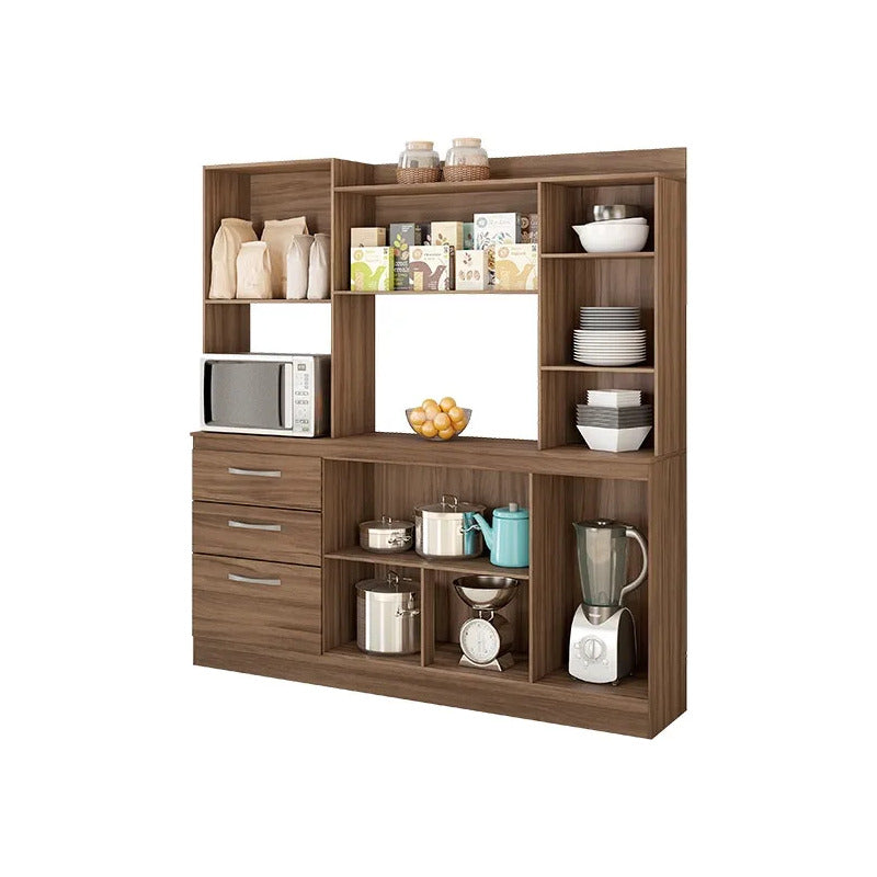 Mueble De Cocina Completo Aparador Multiuso Bajo Mesada Nogal