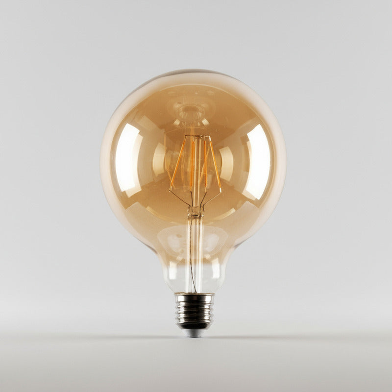 Lampara Globo Foco Led Filamento Ambar 6w Ámbar