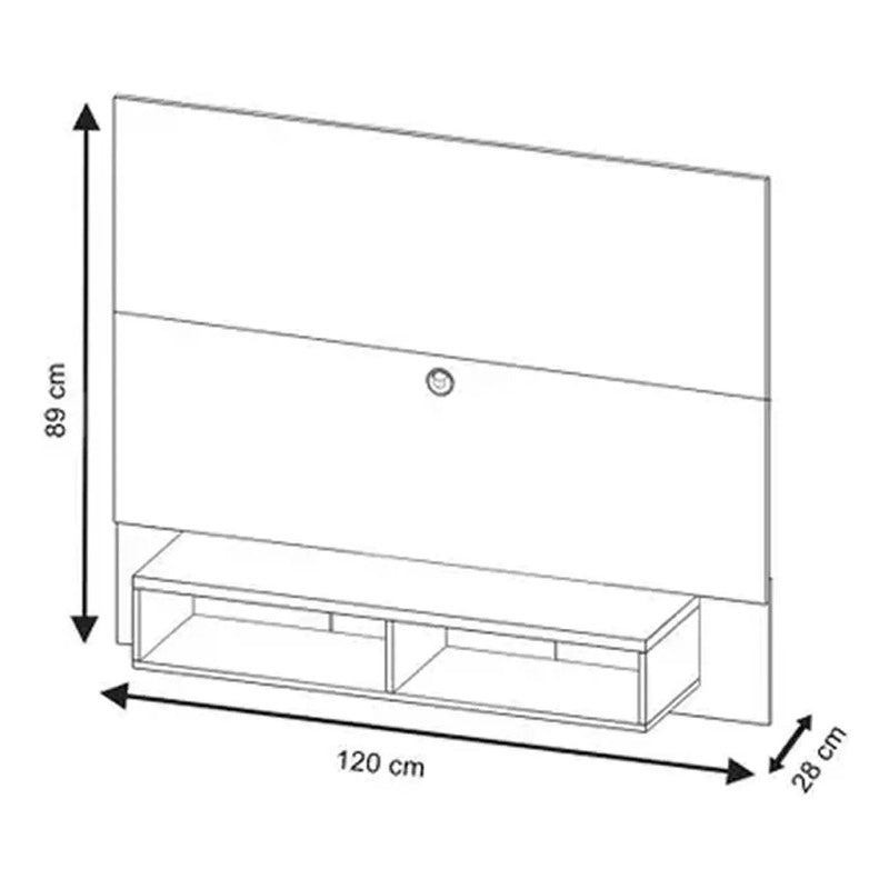 Rack Plus Exahome Mueble Para Tv Moderno Y Funcional Pared Nogal