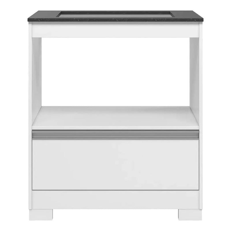 Bajo Mesada De Cocina Exahome Exclusivo Premium Para Anafe Blanco