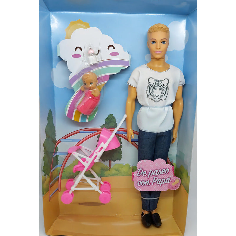 Muñeca Poppi Men Doll Figura Thiago Papa B312