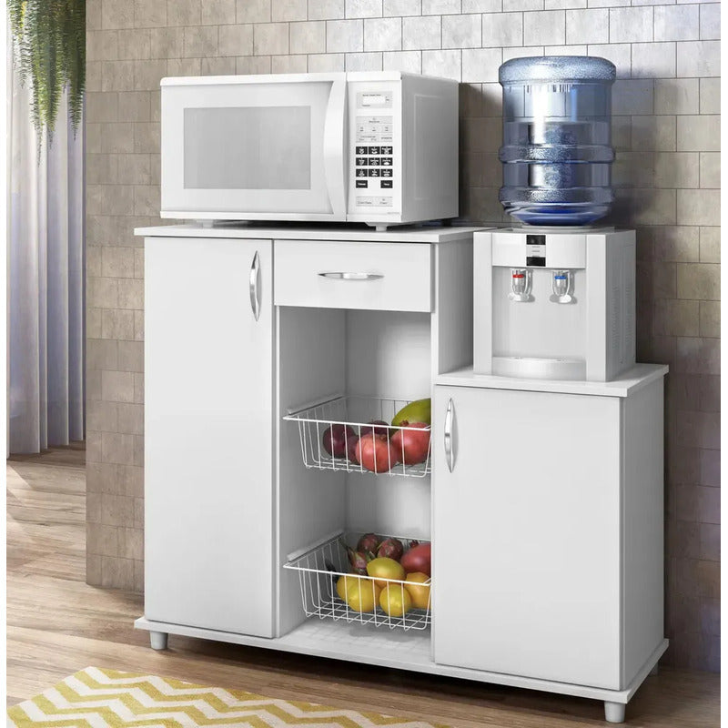 Mueble Frutero Organizador Exahome Porta Microondas Cocina Blanco