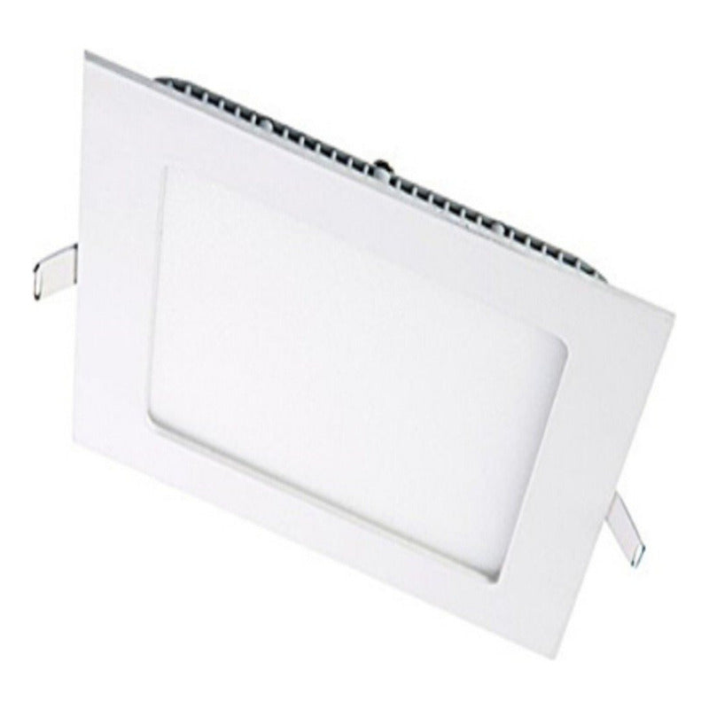 Plafon Cuadrado Led Embutible 18w Luz Fria Pack 5u