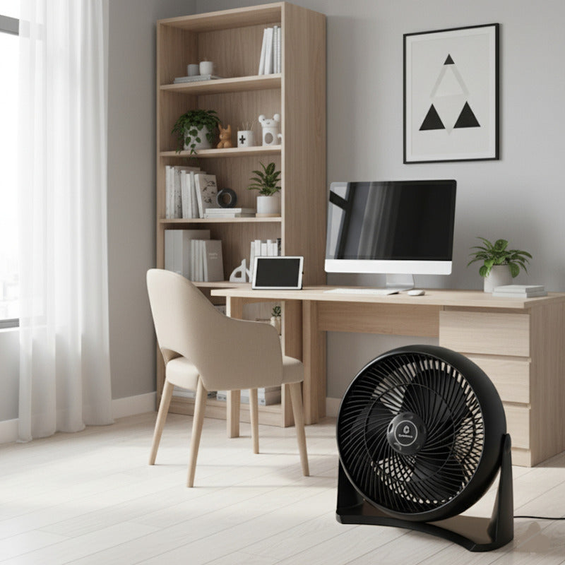 Ventilador Turbo 12  Exahome Piso Pared Tienda Oficial 30.48 Cm 50hz Negro Pvc 5