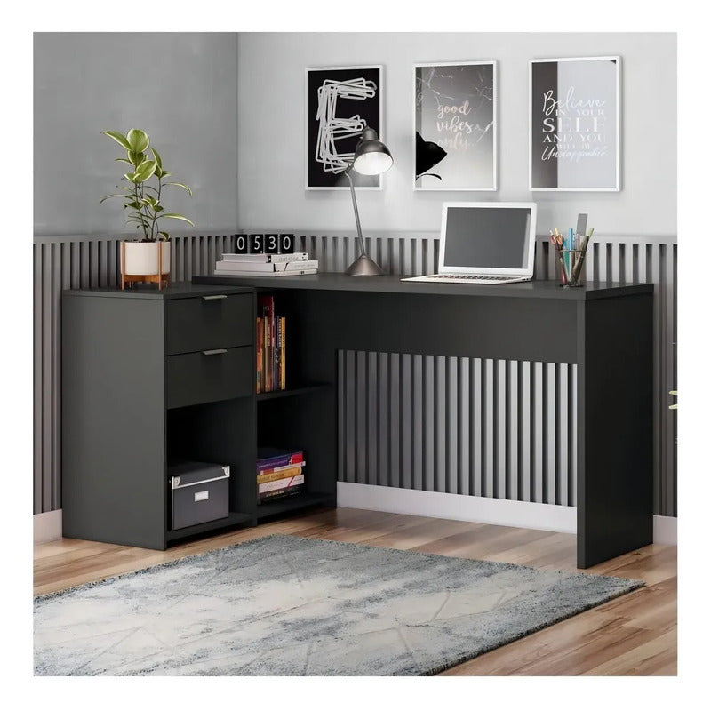 Escritorio Articulado Mesa De Computación Con Extension Negro