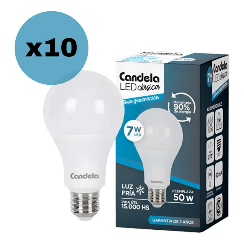 Lampara Led Foco Clasica  Tienda Oficial Blanco Frío