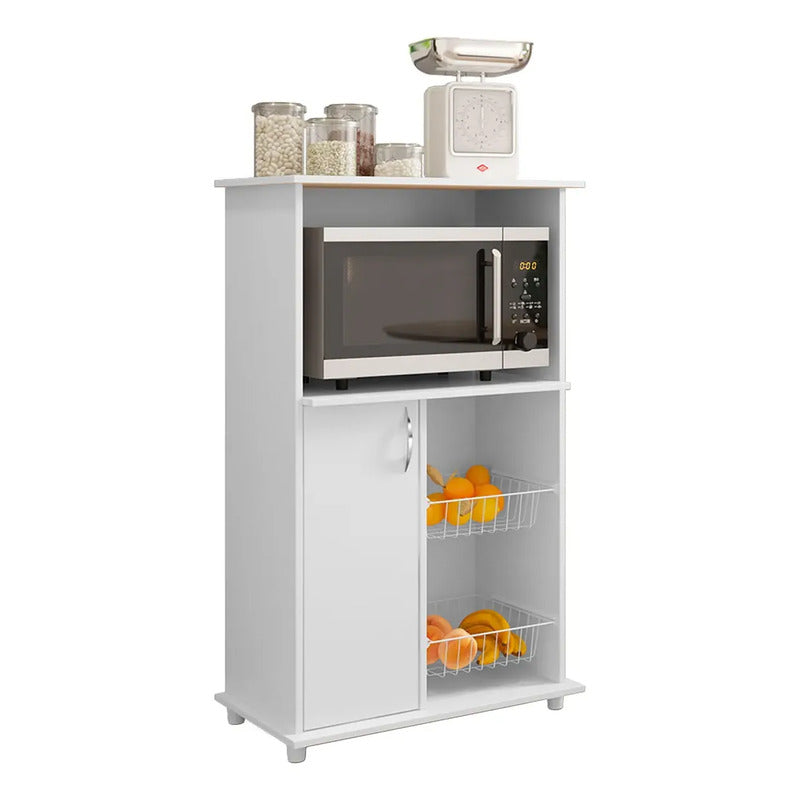 Porta Microondas Organizador De Cocina Despensero Exahome Blanco