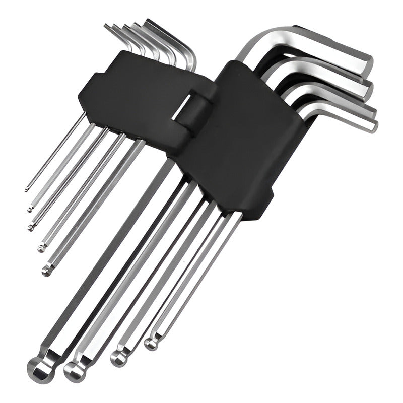 Juego De Llaves Allen Hexagonales X 9 Pcs 180mm Exahome Gris