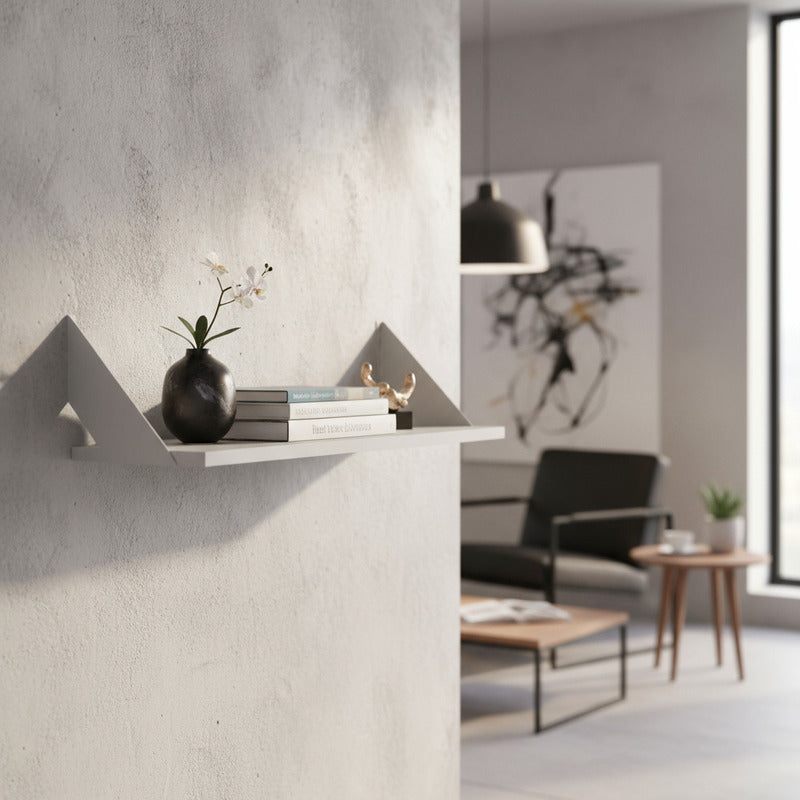 Estante C/ Mensulas Exahome 60x20x18mm Repisa Comercio Hogar Blanco