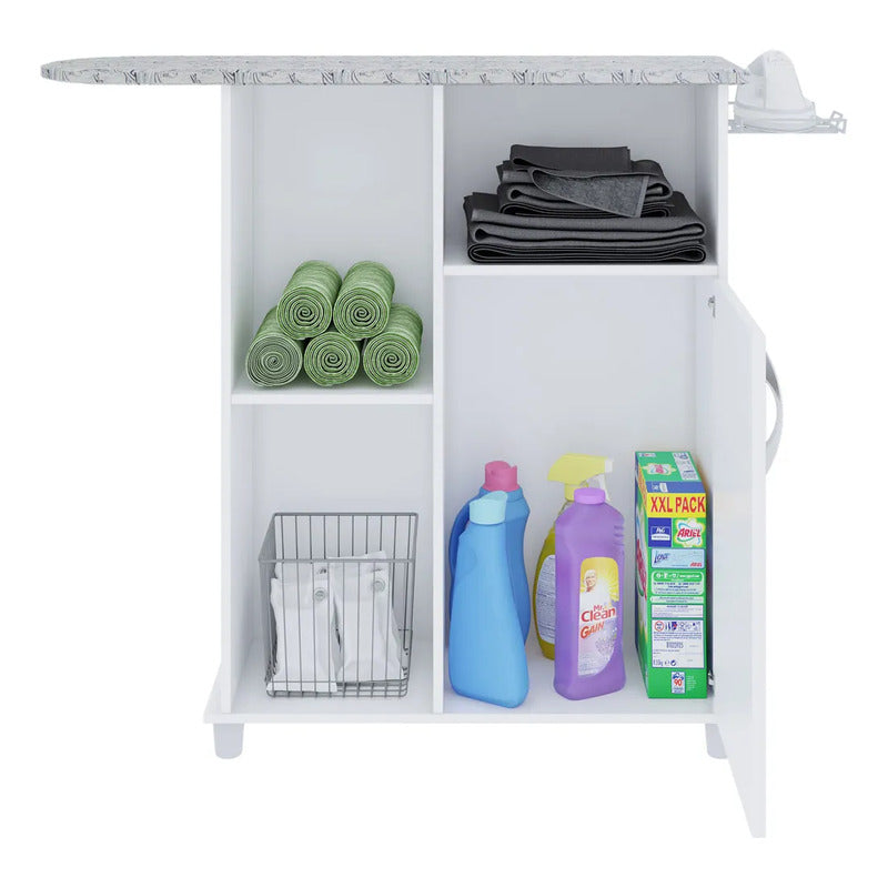 Centro De Planchado Exahome Organizador Tabla Planchar Blanc Blanco