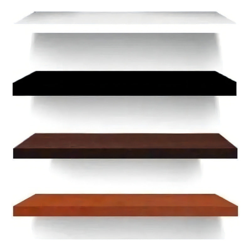 Estante Flotante Melamina Blanco 60x20 Cm Exahome Con Ménsulas Invisibles