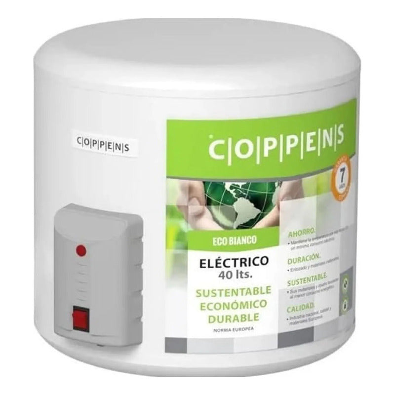 Termotanque Coppens 40 Lts Electrico Ttqe40co Blanco
