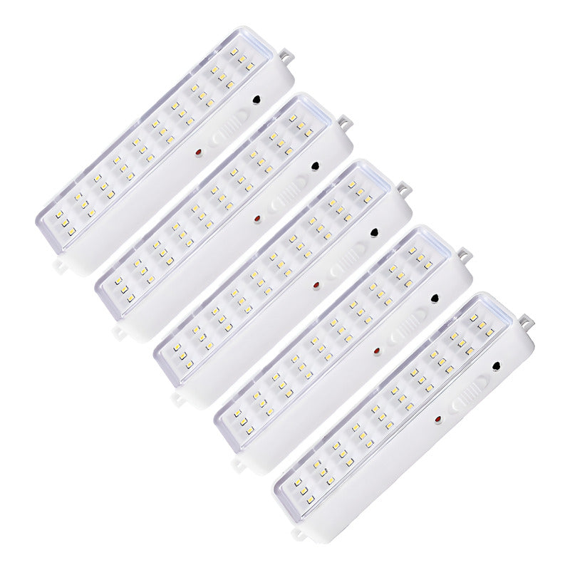 Pack D 5 Luces Emergencia 30leds Alto Rendimiento Recargabl Blanco