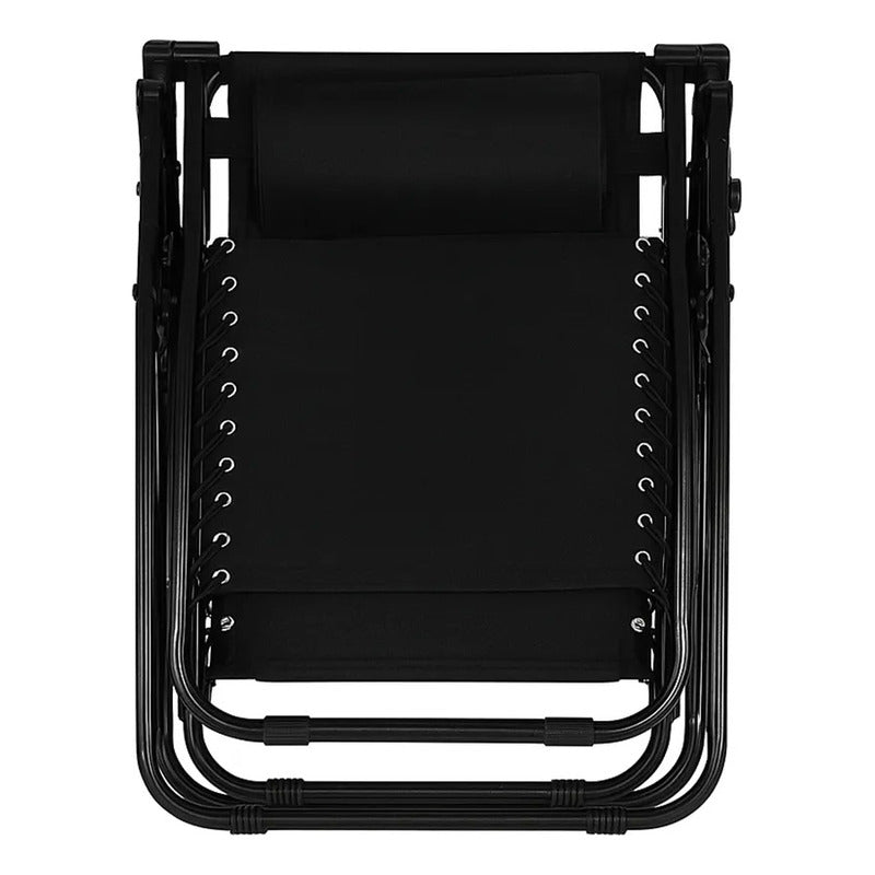 Reposera Gravedad Cero Exahome X2 Premium Con Almohada Color Negro