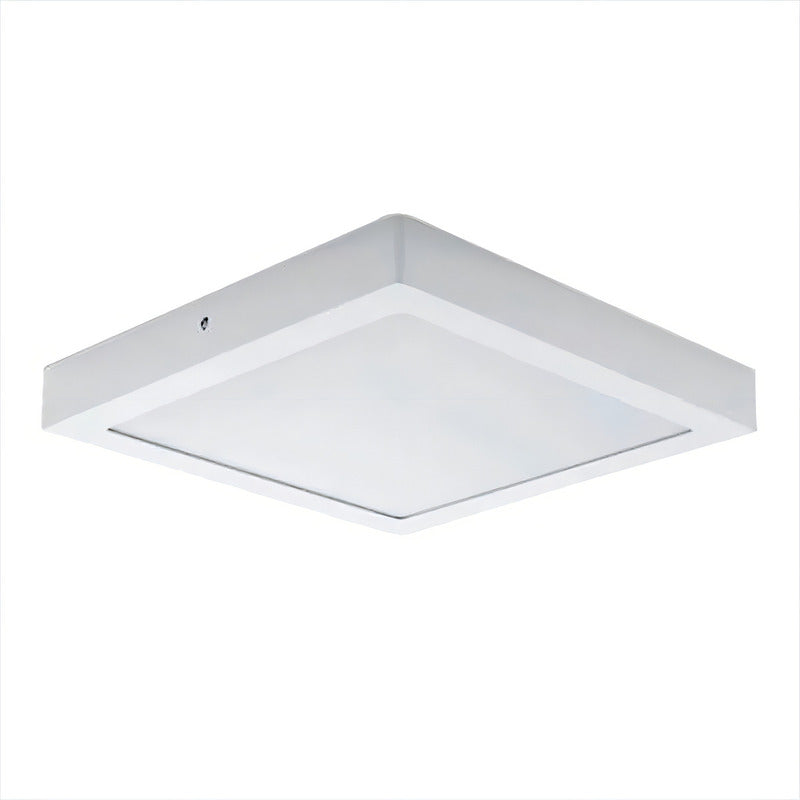 Lámpara Plafón De Techo Exahome Plafon 18w Cuadrado Con Base Blanco Fria