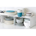 2 Organizadores Estante Alacena Reforzado Cocina Armario Exahome Color Blanco