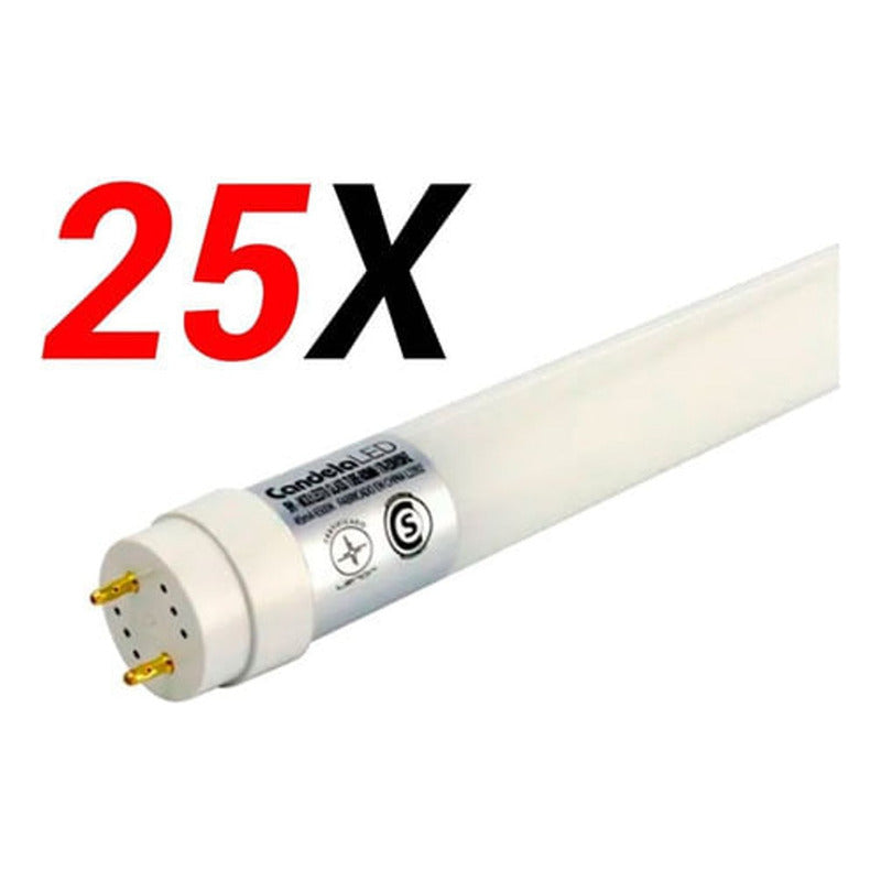 Tubo Led T8 Iluminación Lampara Caja 25 Unidades Blanco Frío