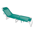 Reposera Cama Exahome 4 Posiciones Reclinable Aluminio Anis