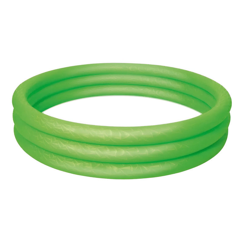 Pileta Inflable Redonda Exahome Akua 3 Aros 102cm X 25cm 101 Verde