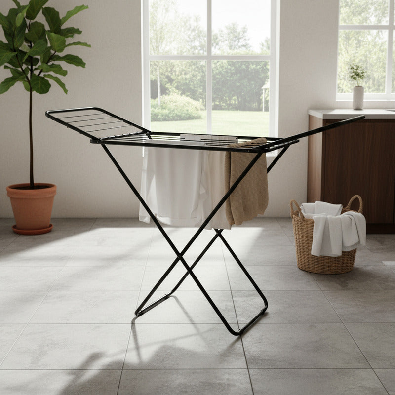 Tendero Con Alas Exahome Negro Ultra Liviano Ropa Hogar Negro