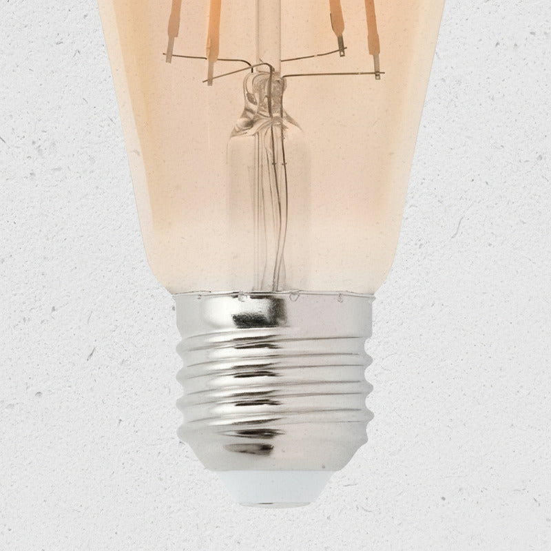 Lampara Tubular Led Filamento Foco Ambar 6w Ámbar