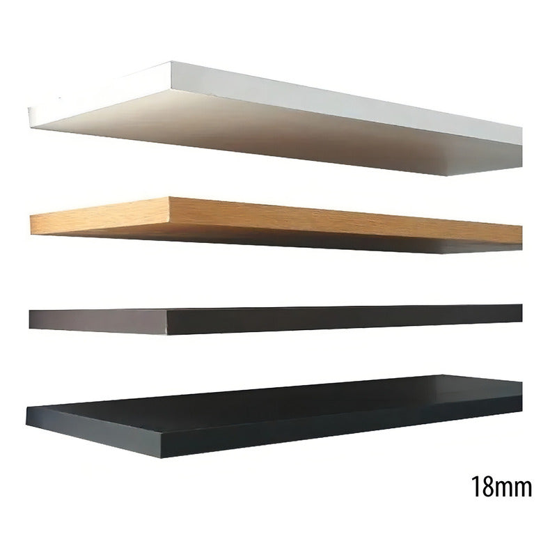 Estante Flotante Melamina Blanco 60x20 Cm Exahome Con Ménsulas Invisibles