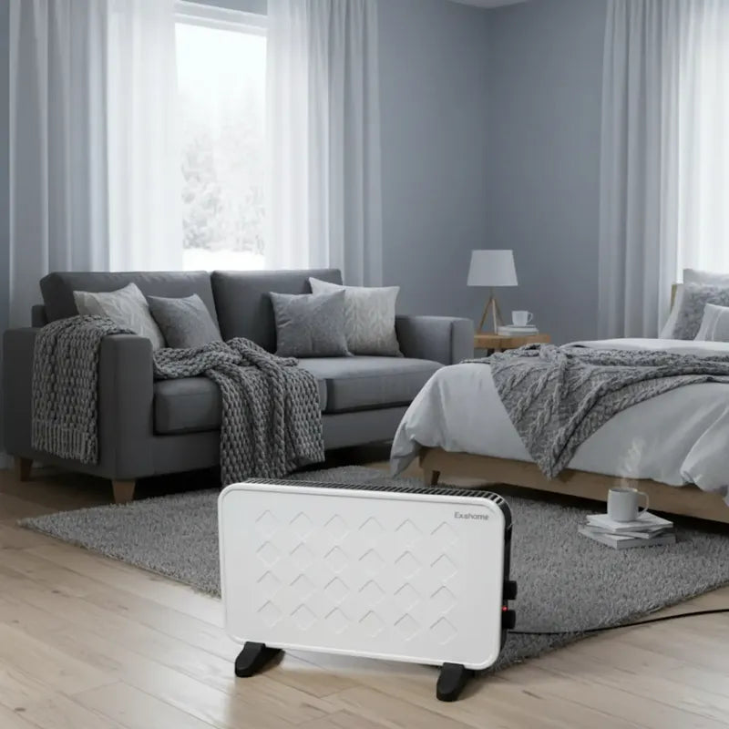 Panel Calefactor Alta Gama Elegante Placa Estufa Termostato Blanco