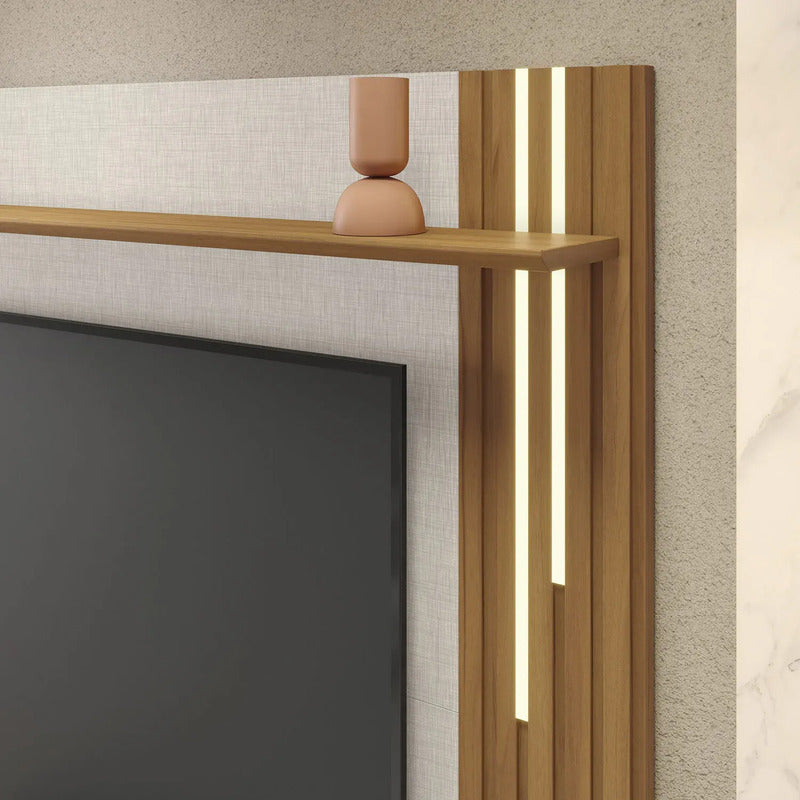 Rack Tv Panel Premium Exahome Mueble Televisión Exclusivo Blanco