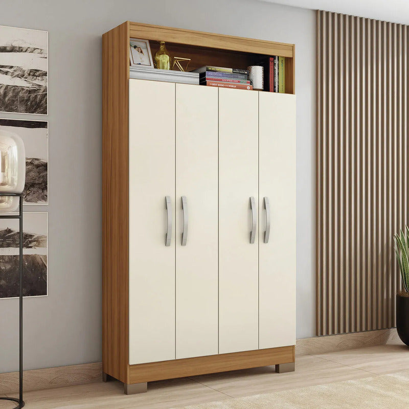 Placard Premium Ropero Exahome Multiuso 4 Puertas Exclusivo Roble