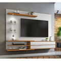 Rack Panel Exahome Mueble Para Tv Moderno Con Led Y Cajones Blanco
